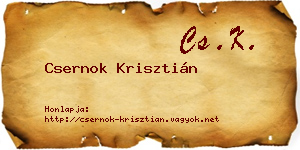 Csernok Krisztián névjegykártya