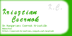 krisztian csernok business card