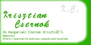 krisztian csernok business card